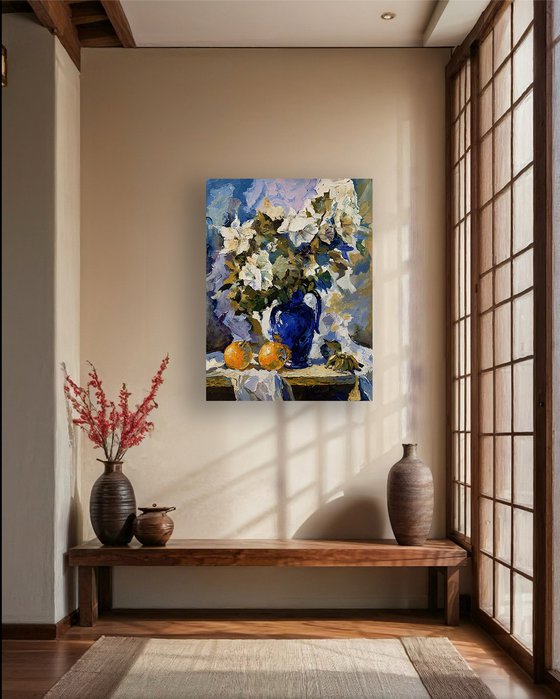 Cobalt Vase Blooms.