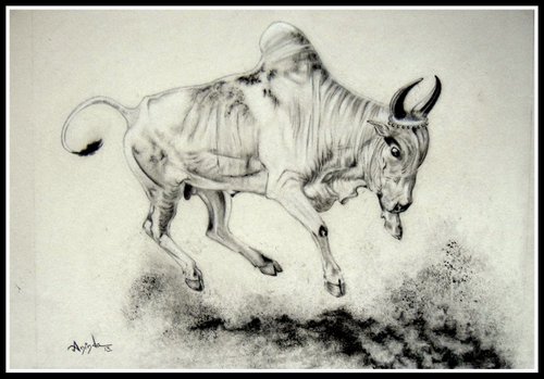 Dancing Bull by Aninda Dey