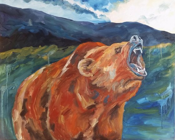"Intimidation" - Wildlife - Bear - Grizzly