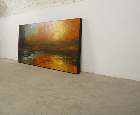 Exuberant Shore  (Large Seascape, 120x60cm)