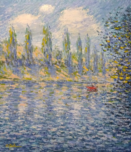 Poplars by the river