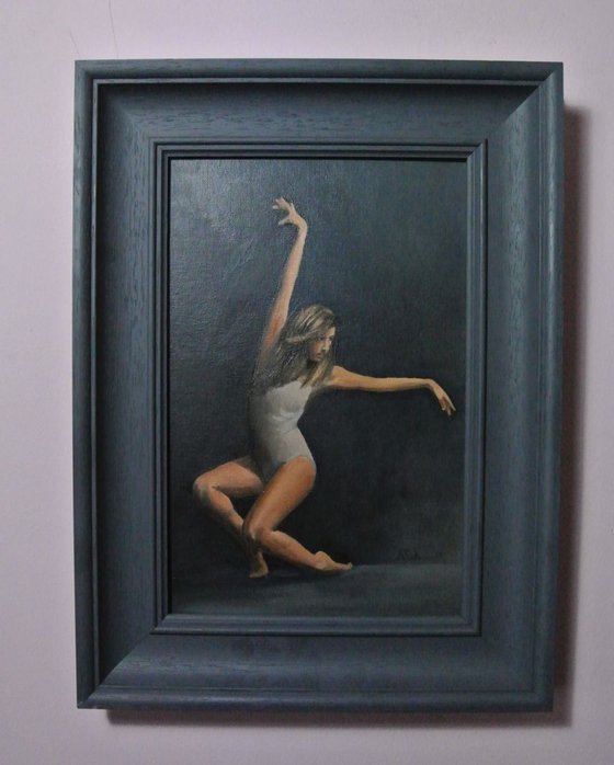 Ballet Painting, Ballerina, Dance, Framed and Ready to Hang