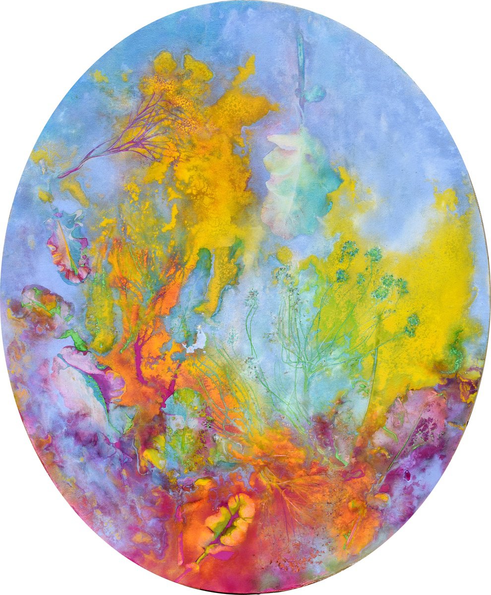 Impressionistic Landscape Painting By Milena Nicosia, 52 X 63", Sentimenti Sospesi, Original Artwork