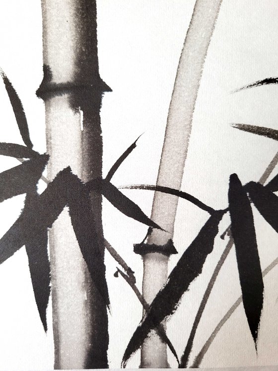 Bamboo forest - Bamboo series No. 2126 - Oriental Chinese Ink Painting