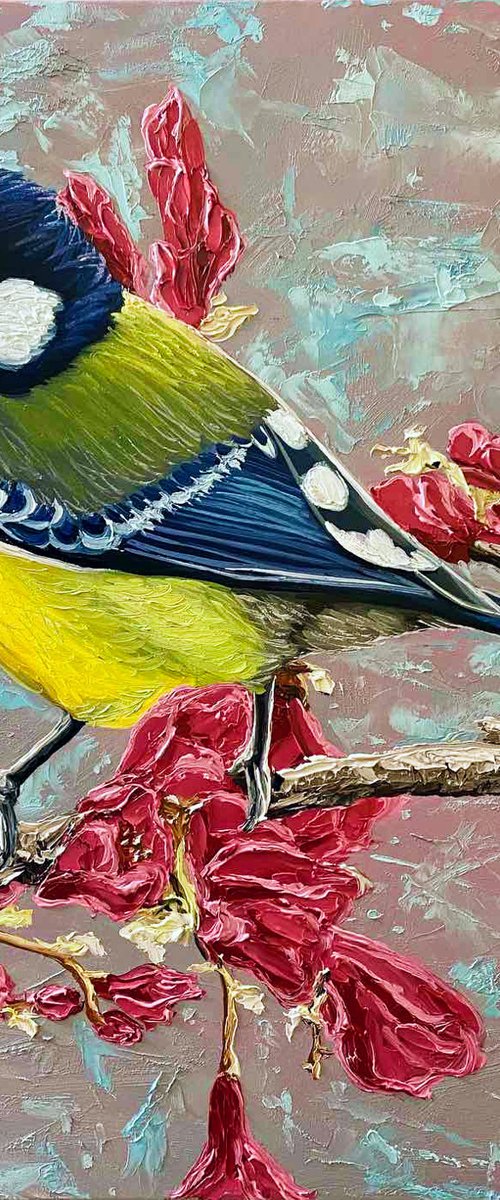 Bright Titmouse by Elena Adele Dmitrenko