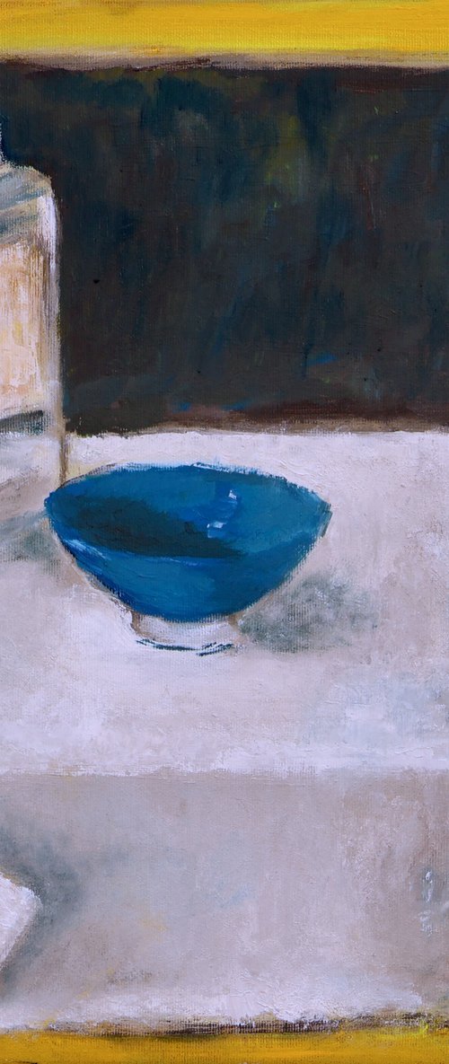 Still life with blue bowl by Elena Zapassky