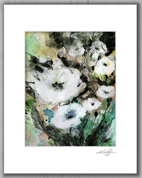 Floral Delight 56 - Textured Floral Abstract Painting by Kathy Morton Stanion by Kathy Morton Stanion