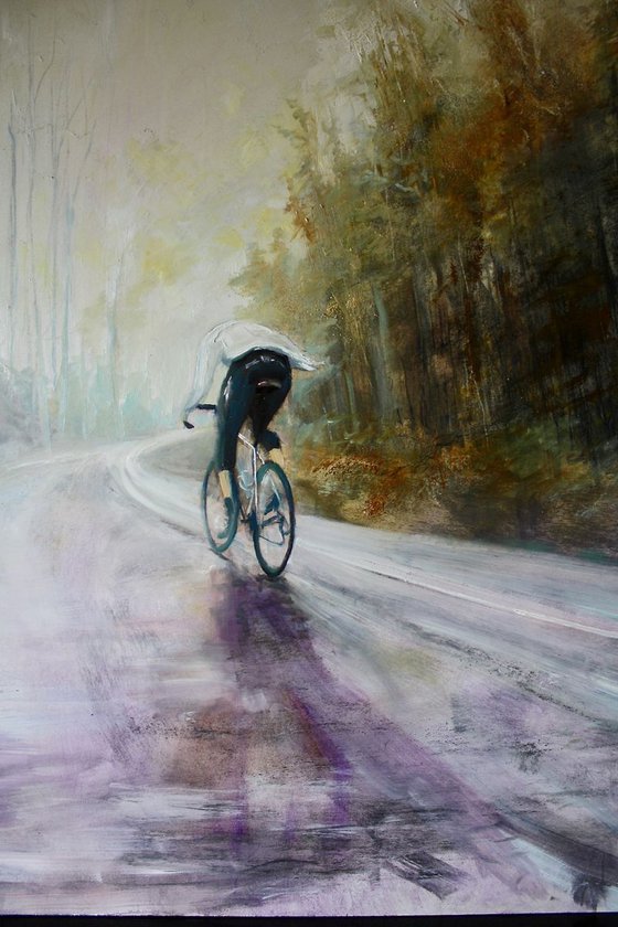 The Climb II (Cycling Painting)