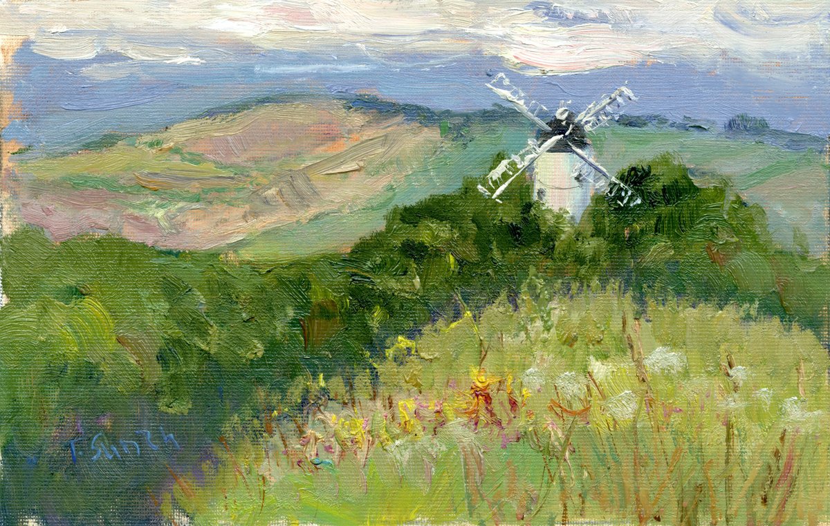 The Windmill In Brighton By Tanya Sun, 12 X 8, Artwork For Sale On Artfinder