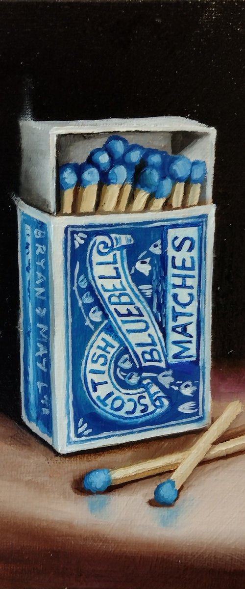 Bluebell Matches Scottish still life by Jane Palmer Art
