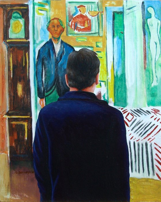 Self Portrait With Self Portrait By Edvard Munch