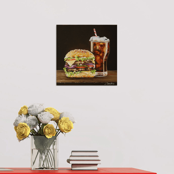 Burger Painting Realistic Art