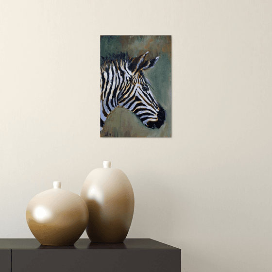 Zebra in profile