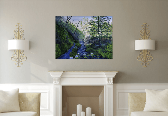 Falls Of Bodnant  92cm x 122cm