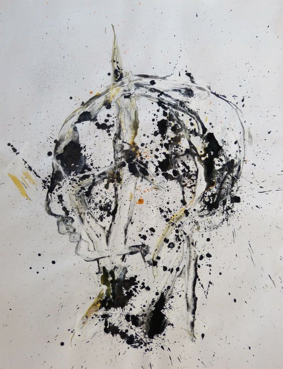 Large Portrait 18C11, mixed media 65x50 cm