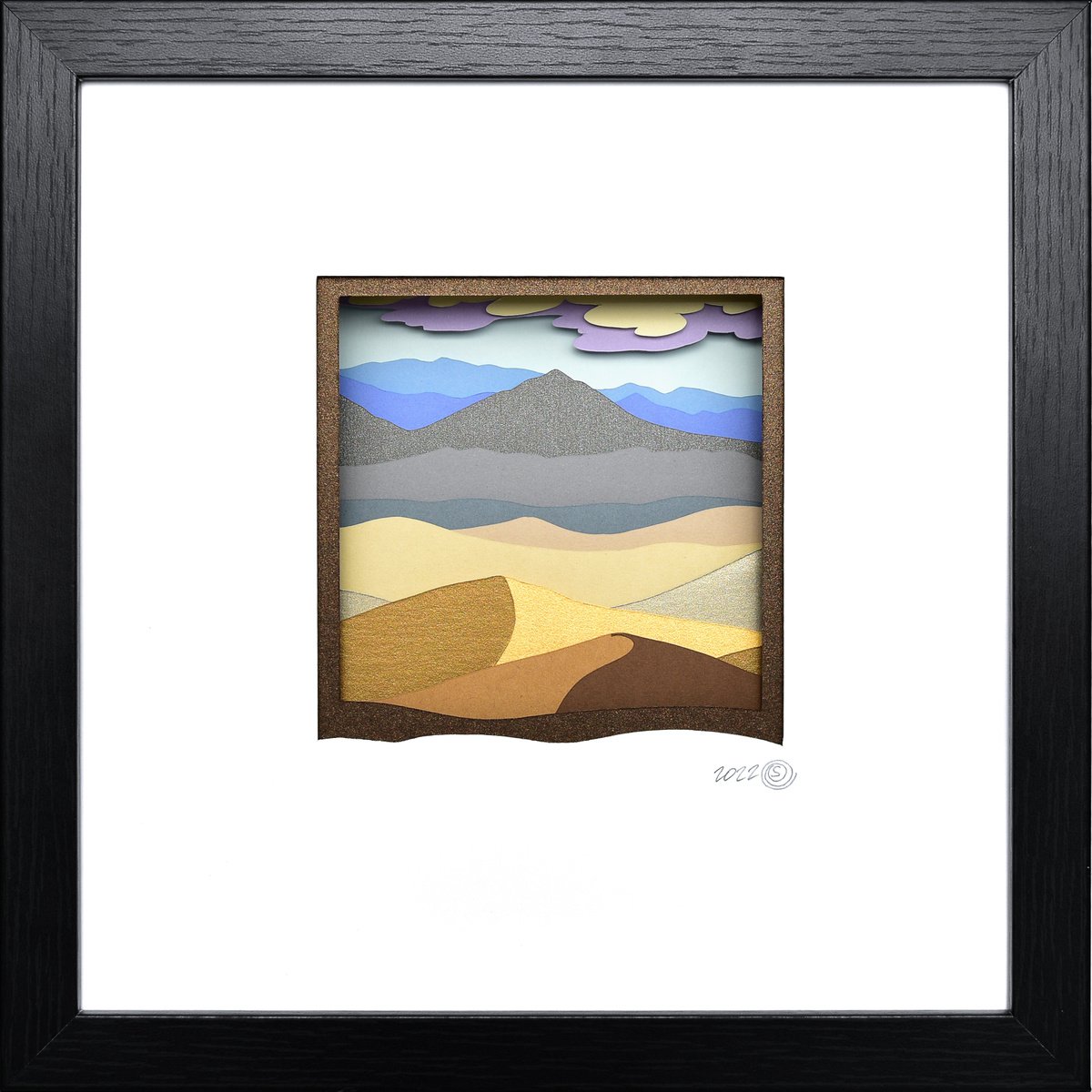 Landscape Sculpture By Olga Skorokhod, 10 X 10", Death Valley National Park, Original Artwork