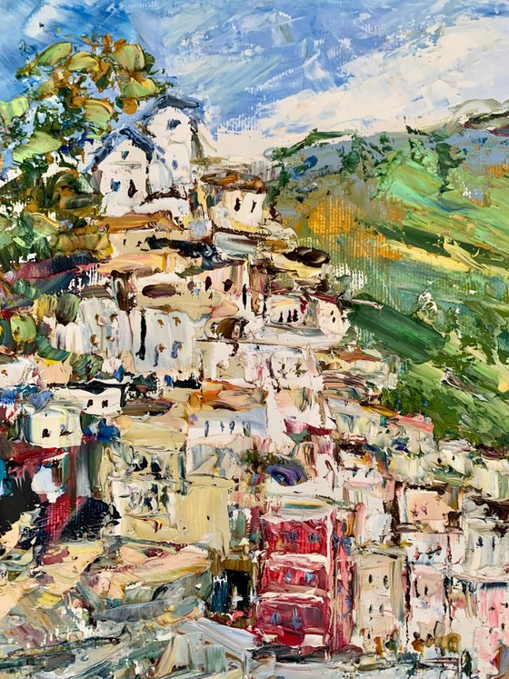 Riomaggiore,italian coastal seascape