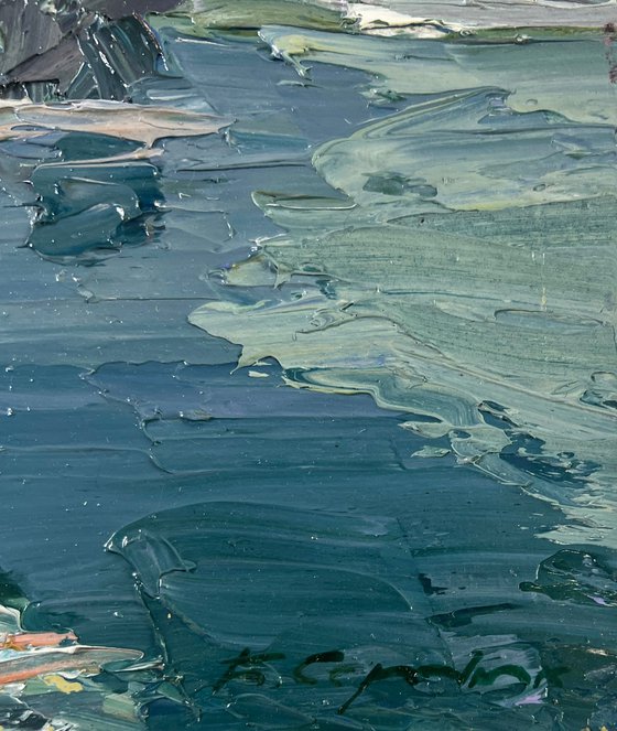 River Against the Backdrop of Snowy Trees