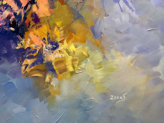 Flowers Oil Abstract Painting Drop of Light