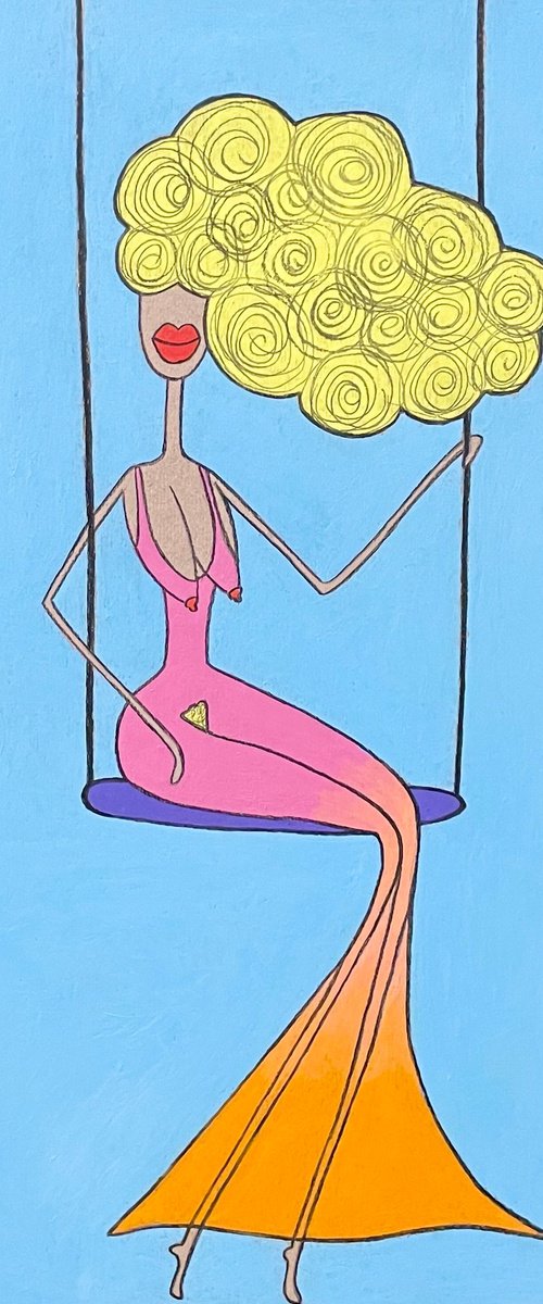 Lady on the swing by Ann Zhuleva
