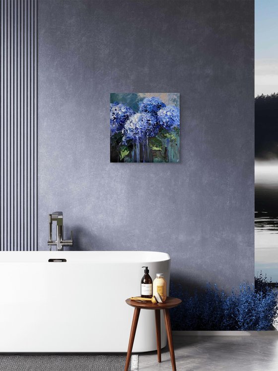 Blue Hydrangea Bouquet — Floral