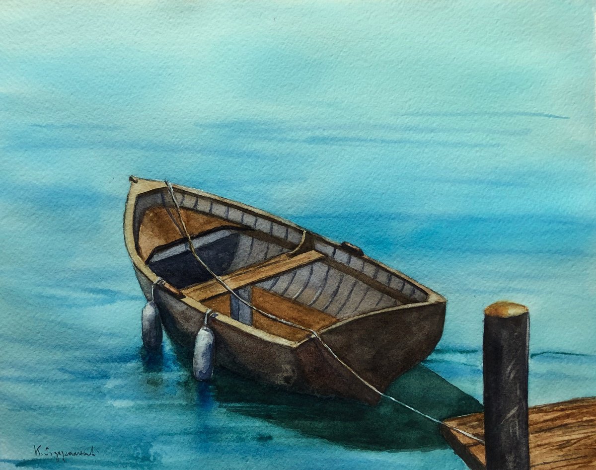 The Brown boat by Krystyna Szczepanowski