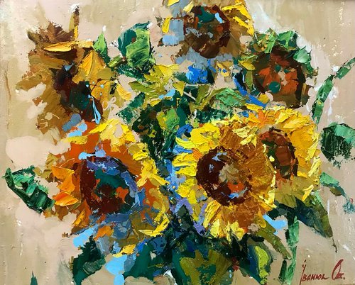 Sunflowers from the field by Kalenyuk Alex