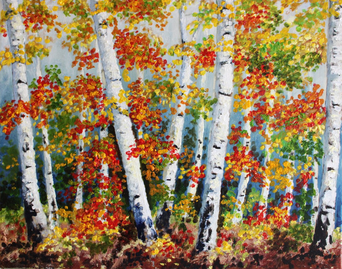 Happy Birches by Rod Bere