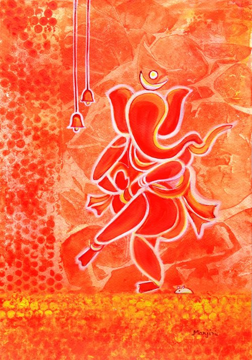Nritya Ganesha- Dancing god by Manjiri Kanvinde