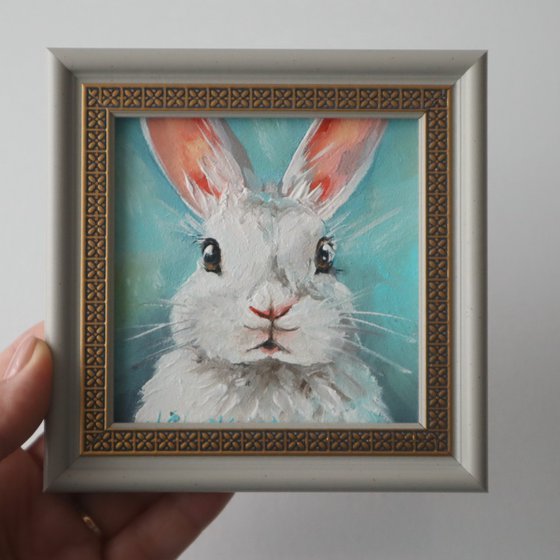 Bunny Painting Framed