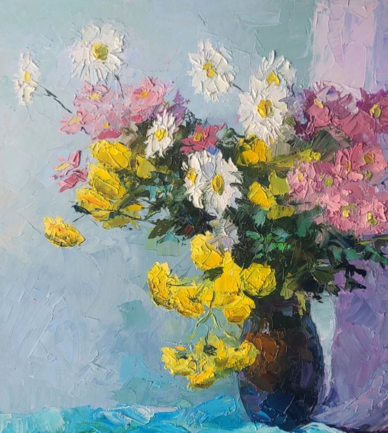Autumn Flowers In A Vase
