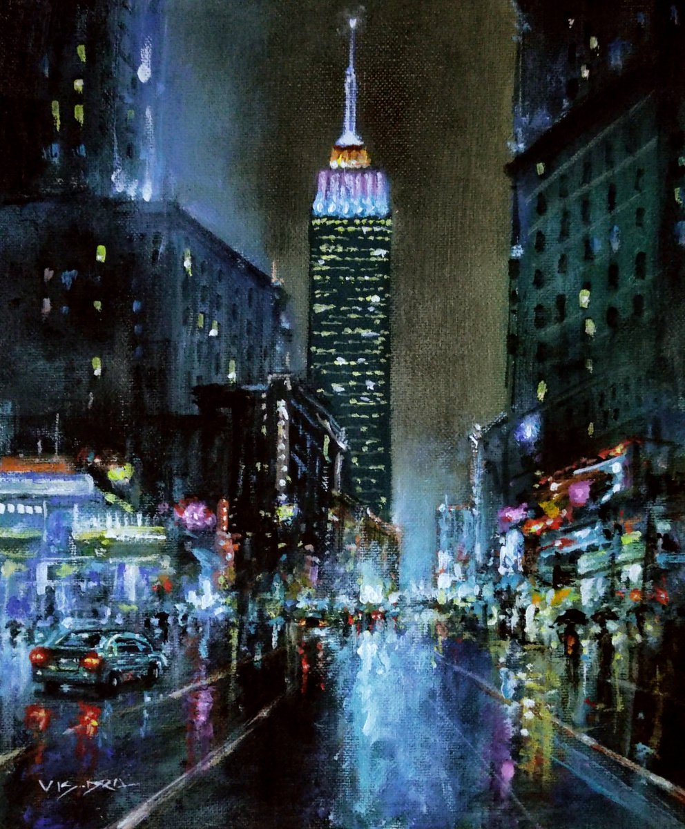 New York City in rainy night4 by Vishalandra Dakur