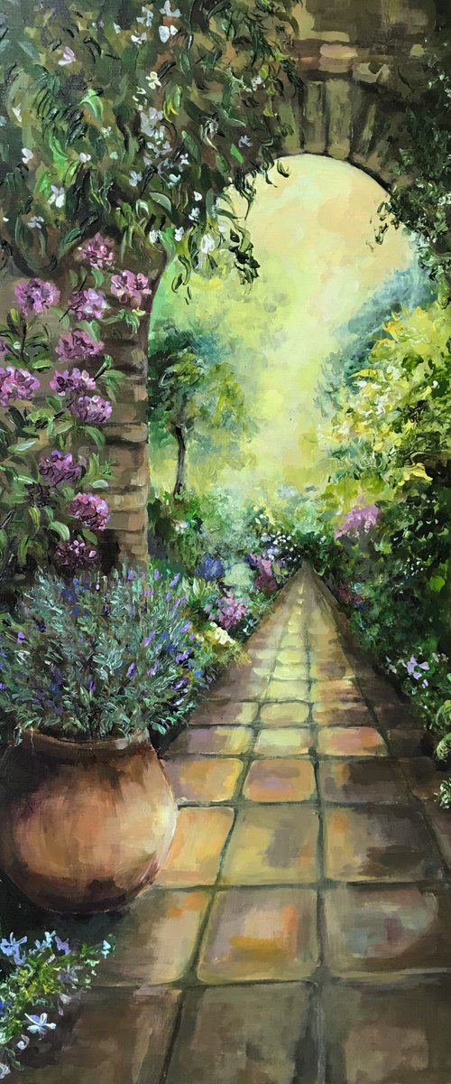 A Secret Garden (floral landscape) by Colette Baumback