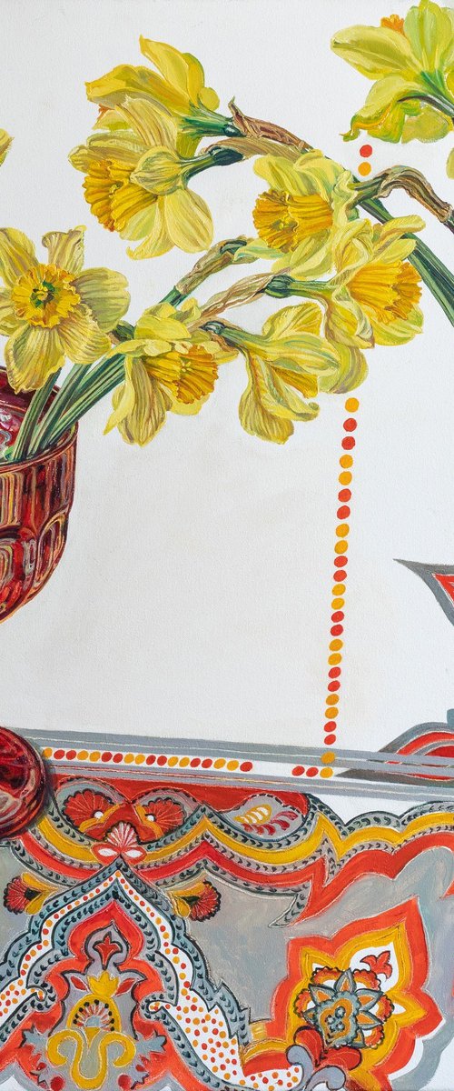 Yellow in Red by Alona Lesnichenko