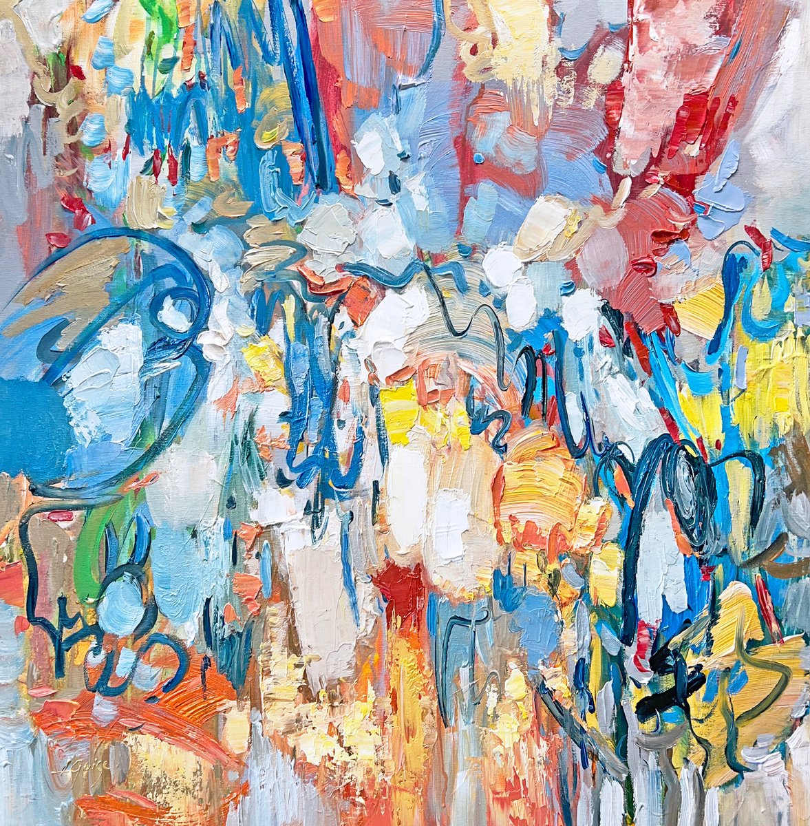  Fresh Air By Lana Guise, 35 X 35, Artwork For Sale On Artfinder