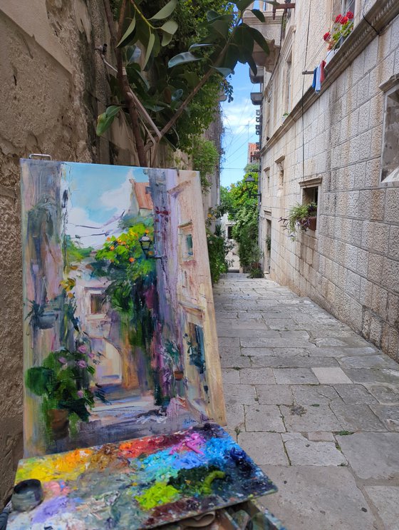Old street in Italian style