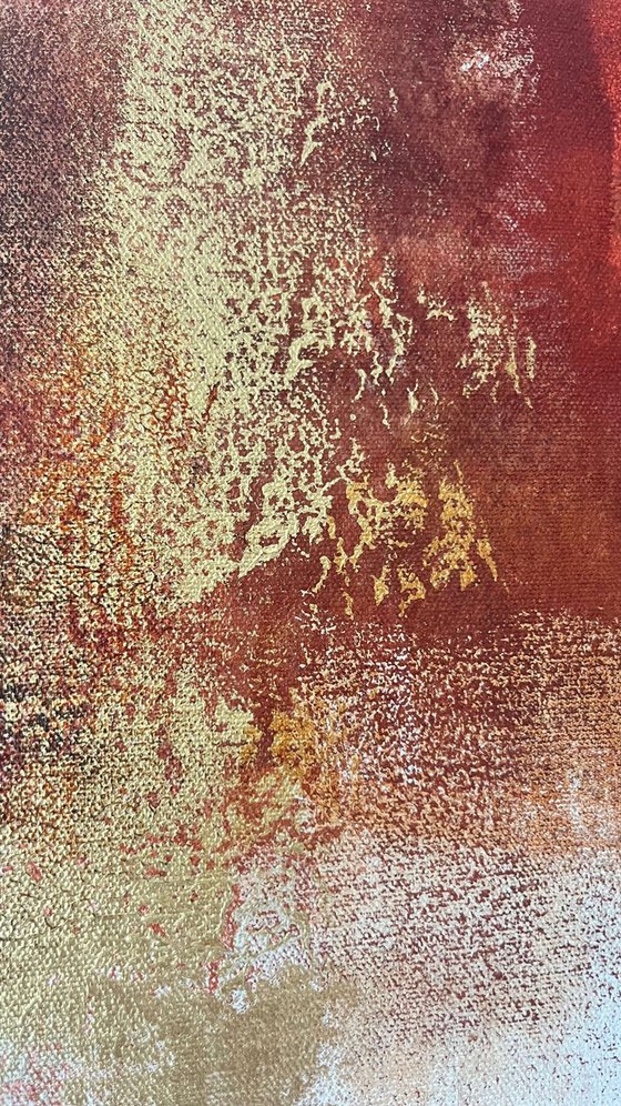 Golden Haze - Gold, orange and brown abstract
