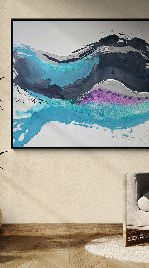 Blue wave by Nataliia Karavan