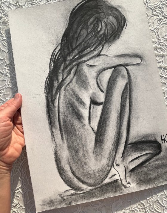 Nude Charcoal Art