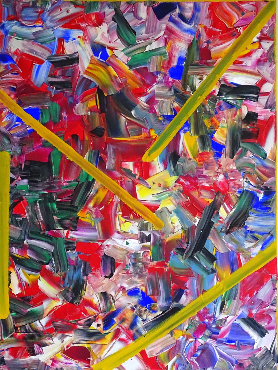 Abstract Acrylic Painting By Cb., 24 X 31, Abstract On Canvas 131, Original Artwork