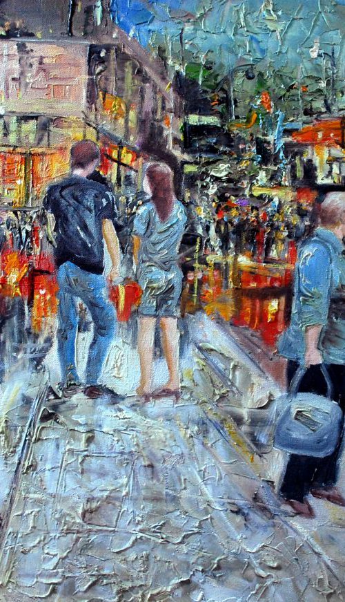 London Market 23x30 in by Vishalandra Dakur