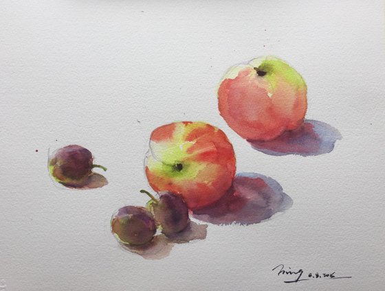 Peaches and Grapes