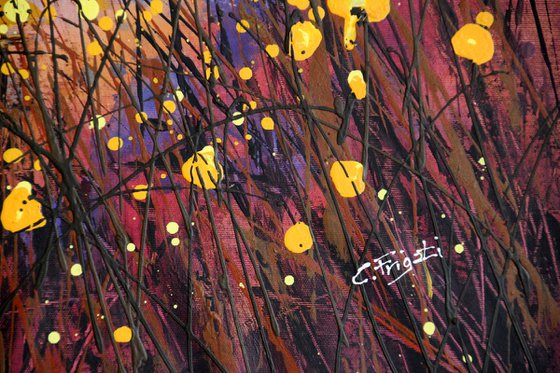 Magic Times #1 -  Original abstract floral landscape