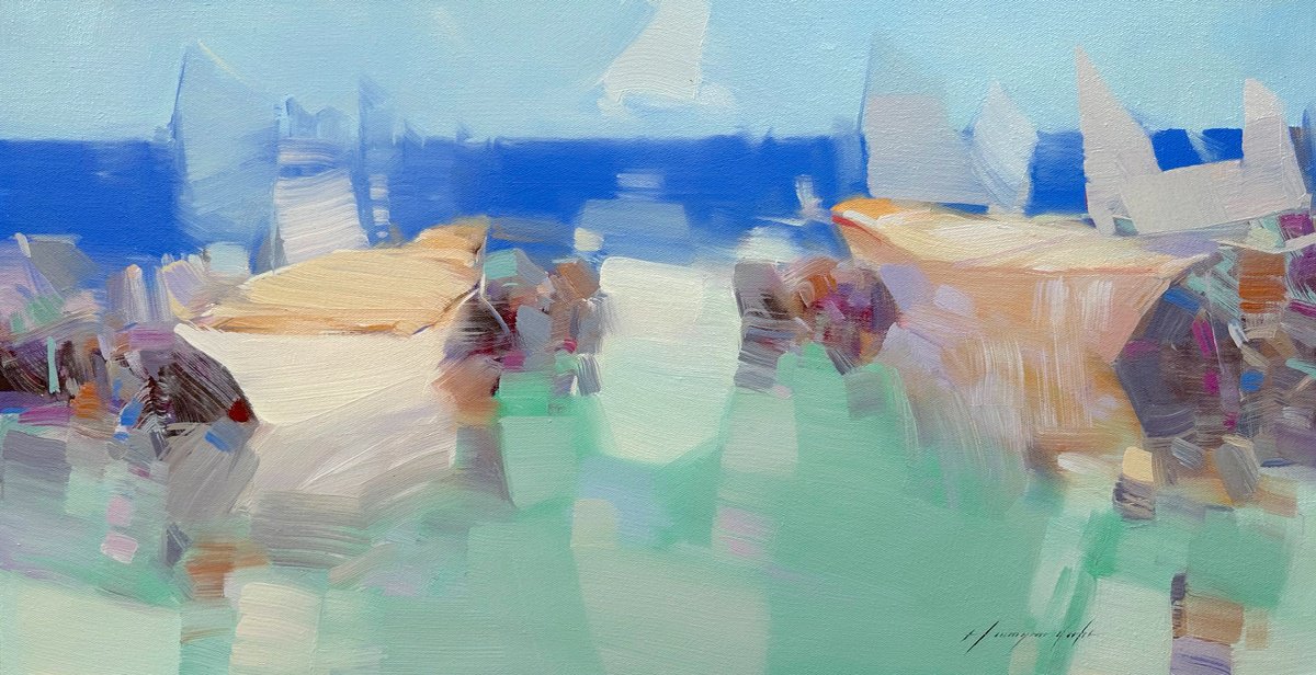 Harbor By Vahe Yeremyan, 28 X 15, Artwork For Sale On Artfinder
