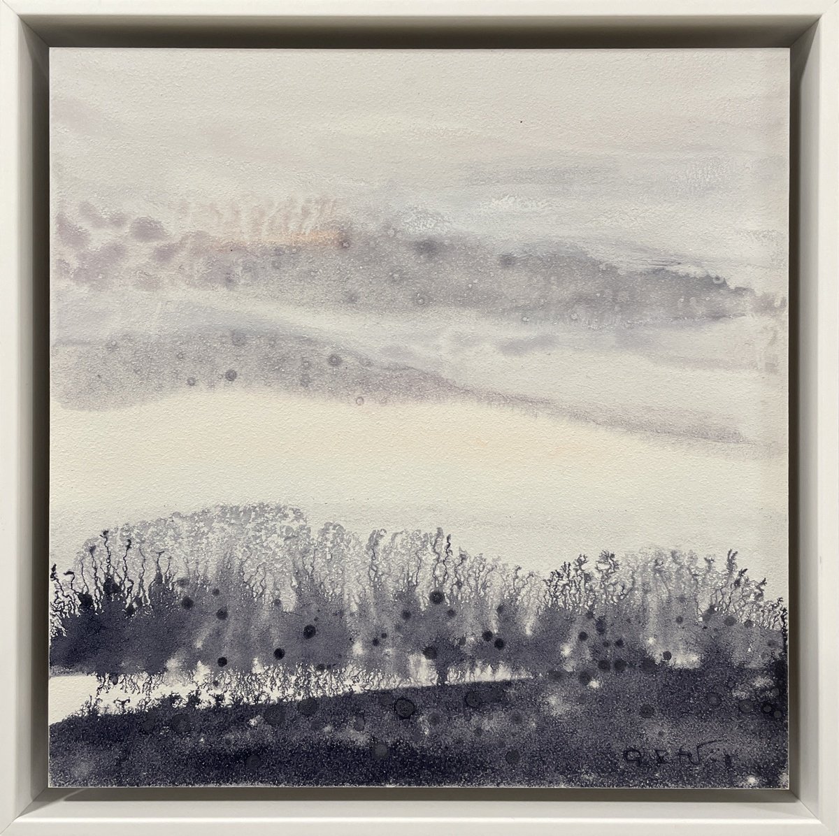 Abstract Watercolour , Wintermagic I By Gesa Reuter, 9 X 9, Artwork For Sale On Artfinder