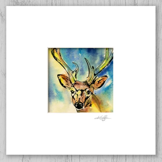 Deer - Painting by Kathy Morton Stanion