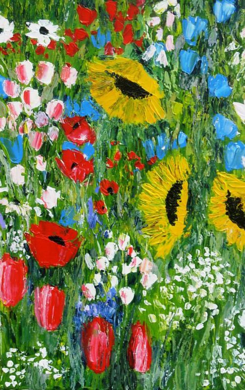 Garden Sunflowers by Jan Rippingham