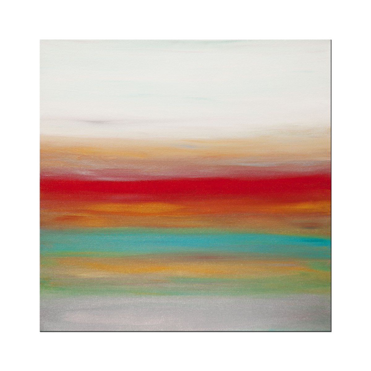 Abstract Acrylic Painting By Hilary Winfield, 20 X 20, Sunset 69, Original Artwork