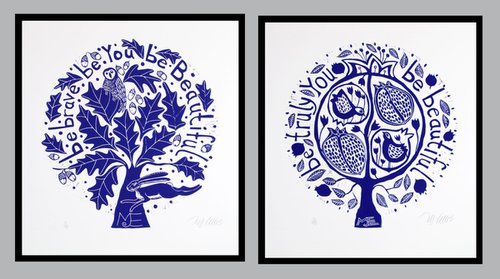 Pair of Prints, Be brave and Be Truly You by Mariann Johansen-Ellis