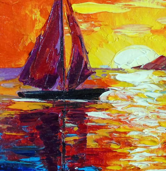 Sailboat at sunrise